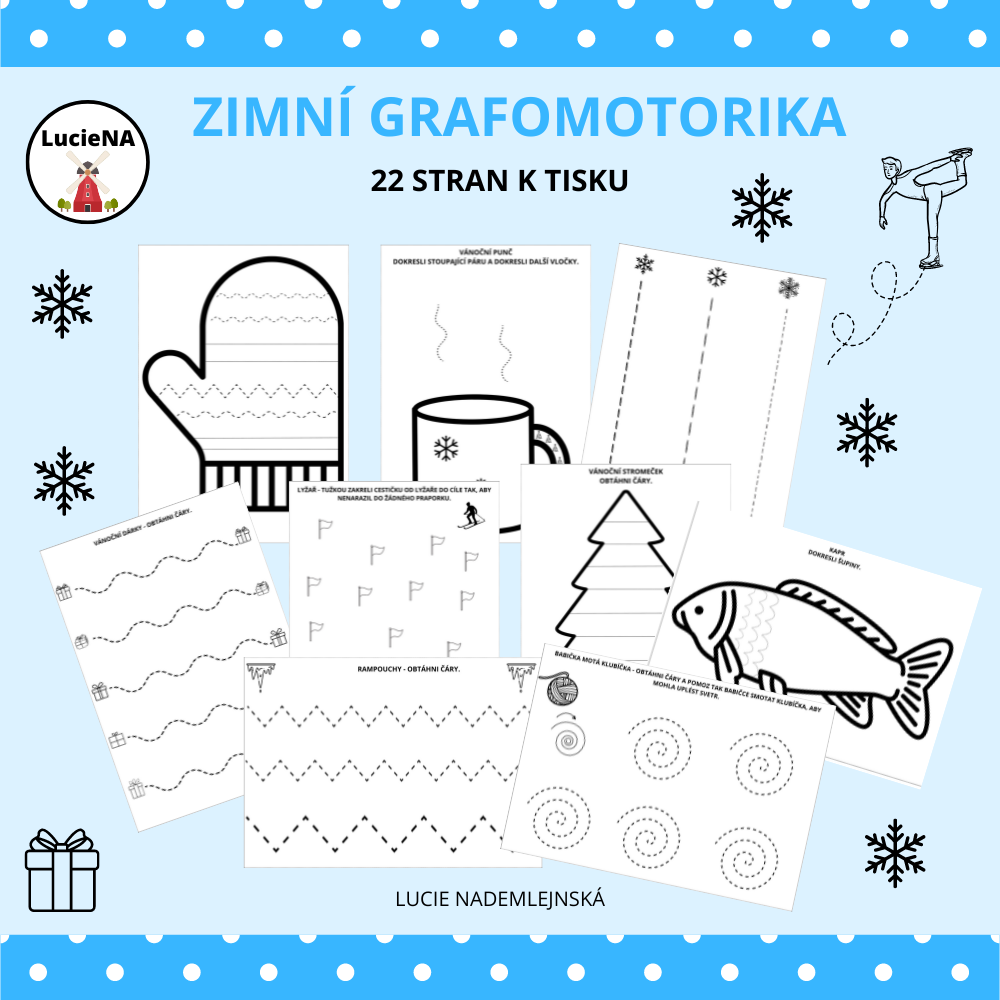 ZIMNÍ GRAFOMOTORIKA | Inspirace (nejen) do školky